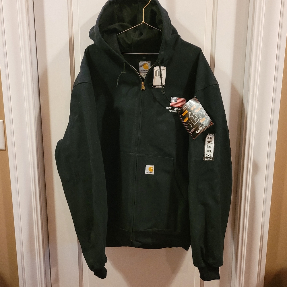 NWT Mens Carhartt Thermal Lined with Hood, Black, Size 3XL